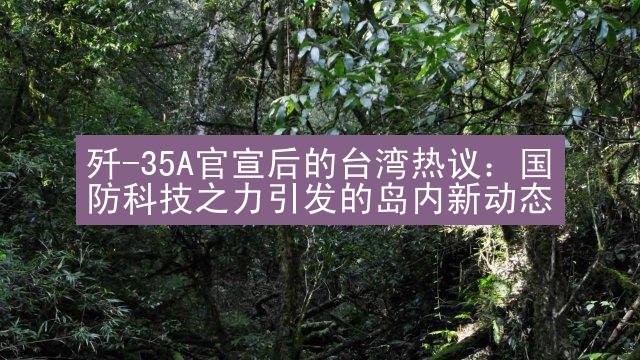 歼-35A官宣后的台湾热议：国防科技之力引发的岛内新动态