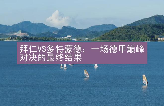 拜仁VS多特蒙德：一场德甲巅峰对决的最终结果